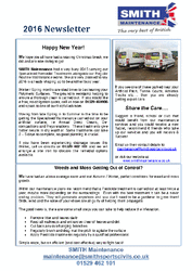 January 2016 Newsletter